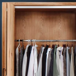 Wohnen Kleiderschränke<246cm Falttüren-Kleiderschrank Wildeiche - Mascadona