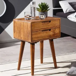 Wohnen Kommoden<66cm hohe Retro Nachtkommode aus Holz - Verlago