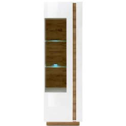 Wohnen Vitrinen<194cm hohe Vitrine zweifarbig - Myrda I