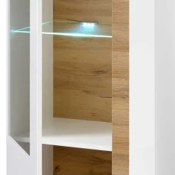 Wohnen Vitrinen<194cm hohe Vitrine zweifarbig - Myrda I