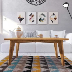 Wohnen Tische<48cm hoher Holz Couchtisch aus Wildeiche - Eavy
