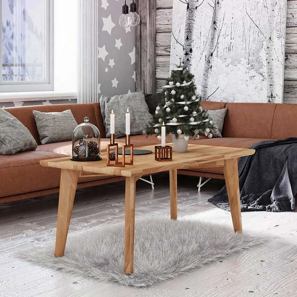 Wohnen Tische<48cm hoher Holz Couchtisch aus Wildeiche - Eavy