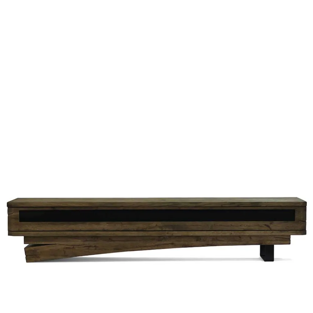 Wohnen Tv & Hifi-Möbel|Lowboards<42cm hohes Design TV Board in Wengefarben - Kanama