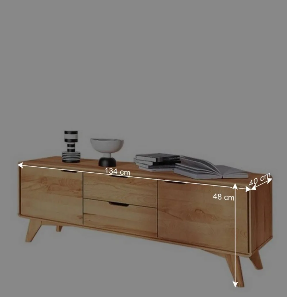 Wohnen Tv & Hifi-Möbel|Lowboards<40cm hohes Lowboard in Kernbuche - Junola