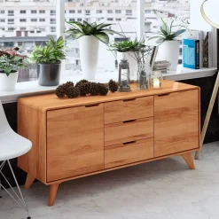 Wohnen Lowboards<63cm hohes Sideboard mit 134cm Länge - Junola