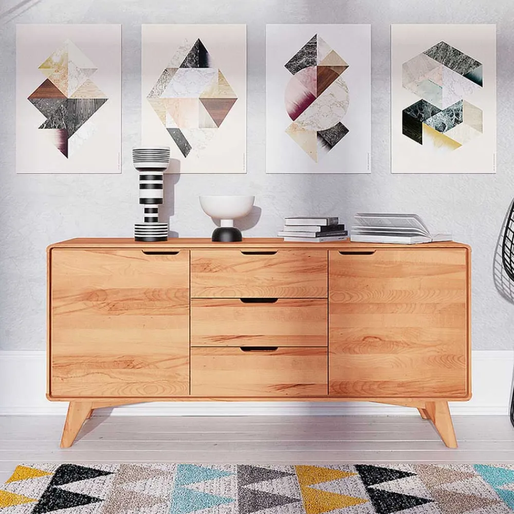 Wohnen Lowboards<63cm hohes Sideboard mit 134cm Länge - Junola