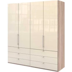 Wohnen Kleiderschränke|Schränke<200cm Kombi-Schlafzimmerschrank 2-türig - Rativian