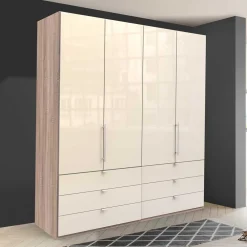 Wohnen Kleiderschränke|Schränke<200cm Kombi-Schlafzimmerschrank 2-türig - Rativian