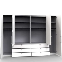 Wohnen Kleiderschränke|Schränke<300cm Schlafzimmerkleiderschrank mit Holzdekor - Zayun