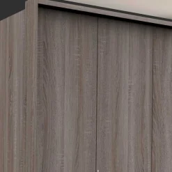 Wohnen Kleiderschränke|Schränke<200cm Schlafzimmerschrank mit Folierung Holzoptik - Crenba