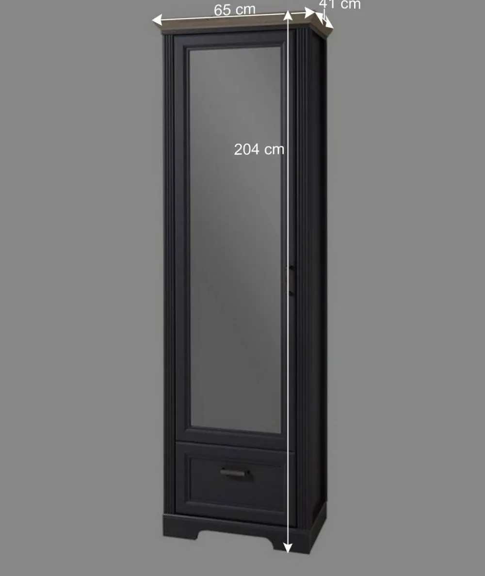 Wohnen Schränke<65cm schmaler Dielenschrank mit Spiegel Tür - Thumbs