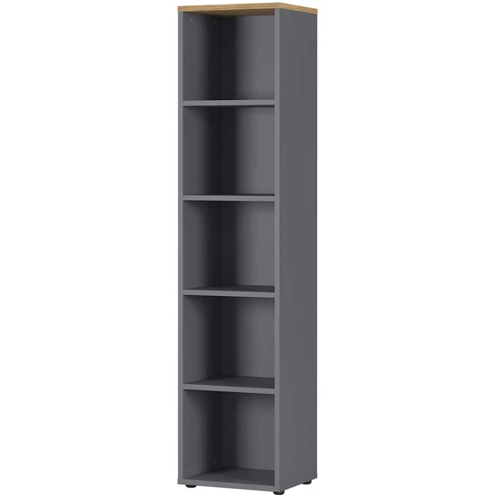 Wohnen Regale<45cm Schmales Büroregal mit fünf Fächern - Ovgunia