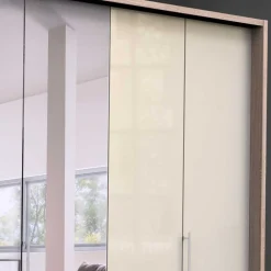 Wohnen Kleiderschränke|Schränke<300cm 3-türiger Falttürenschrank mit Spiegel - Rativian