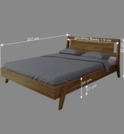 Wohnen Betten<190cm Unterlänge Bettgestell aus Holz - Hardus