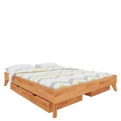Wohnen Betten<190cm Unterlänge Doppelbett ohne Kopfteil - Junola II