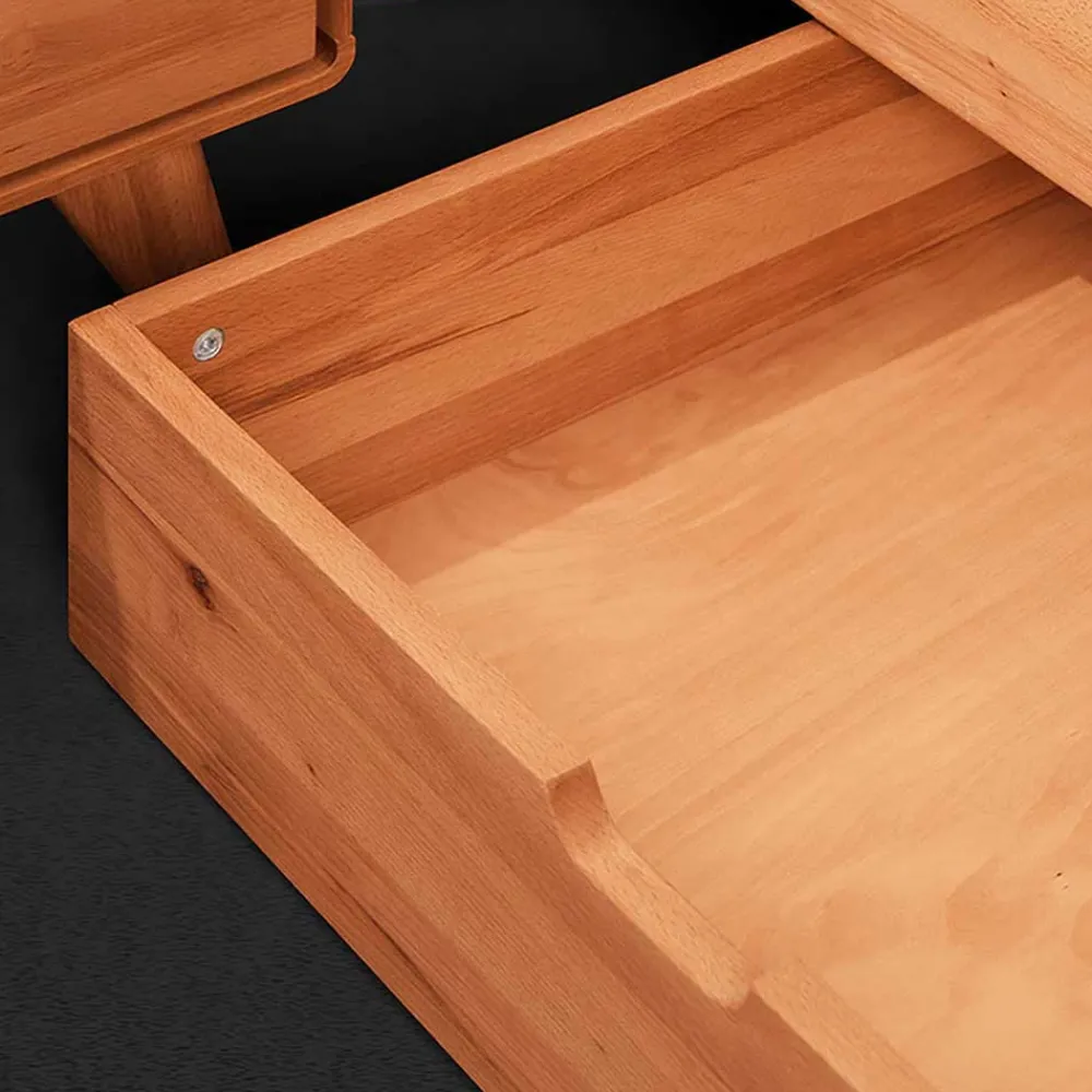 Wohnen Betten<190cm Unterlänge Doppelbett ohne Kopfteil - Junola II