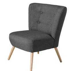 Wohnen Sessel<Cocktailsessel in Anthrazit Stoff - Hamzad