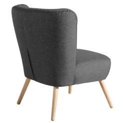 Wohnen Sessel<Cocktailsessel in Anthrazit Stoff - Hamzad