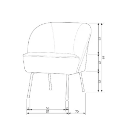 Wohnen Sessel<Cocktailsessel in Beige mit Schwarz - Lafronda