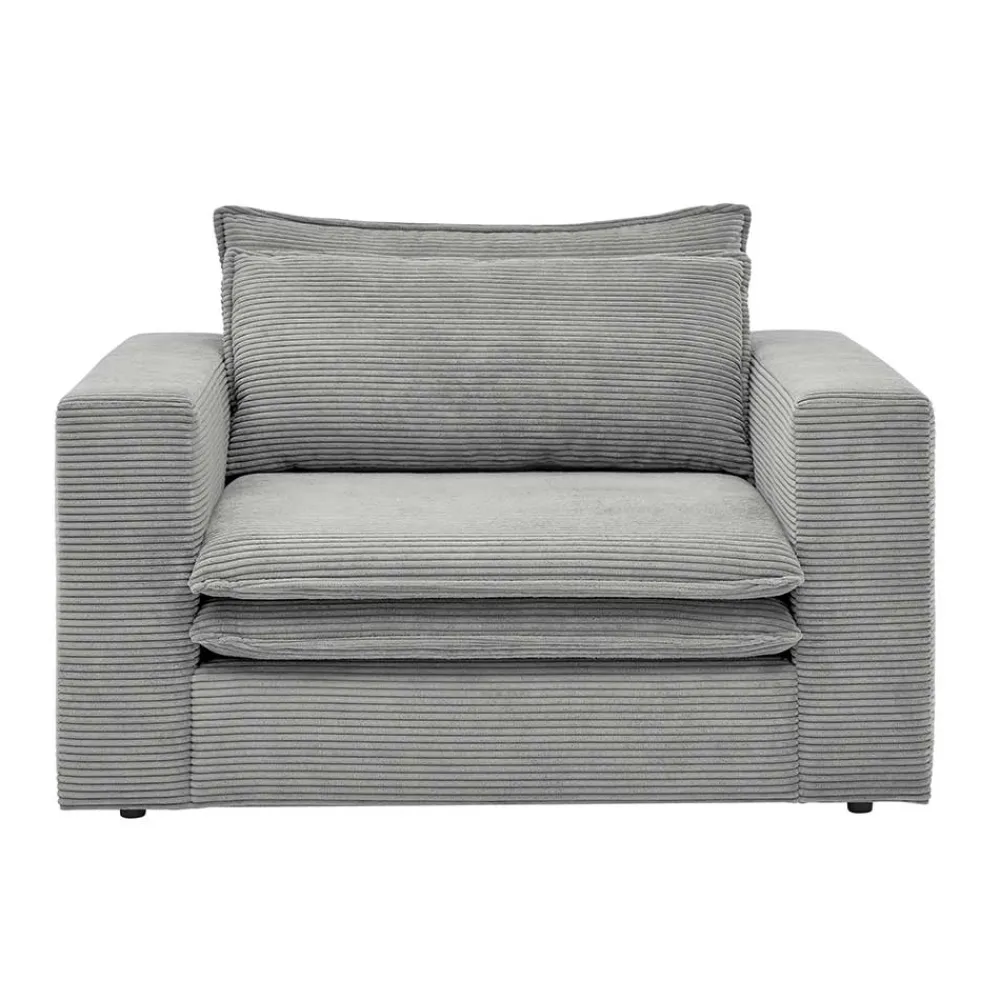 Wohnen Sessel<Cord Polstersessel mit Hocker Set - Tessina (zweiteilig)