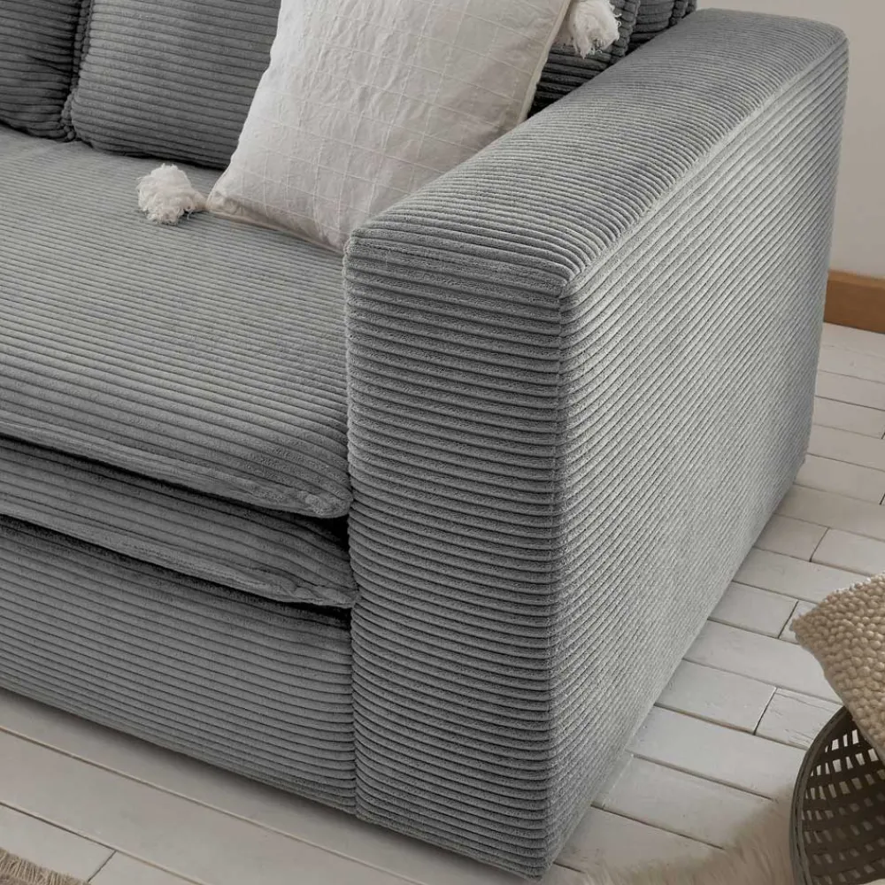 Wohnen Sessel<Cord Polstersessel mit Hocker Set - Tessina (zweiteilig)