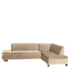 Wohnen Sofas<Couchecke in Beige mit Nussbaum Braun - Franatico