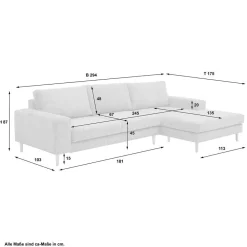 Wohnen Sofas<Couchecke in Cremeweiß Cordbezug - Zubella