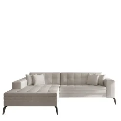 Wohnen Sofas<Couchecke mit Schlaffunktion in Beige - Celorma