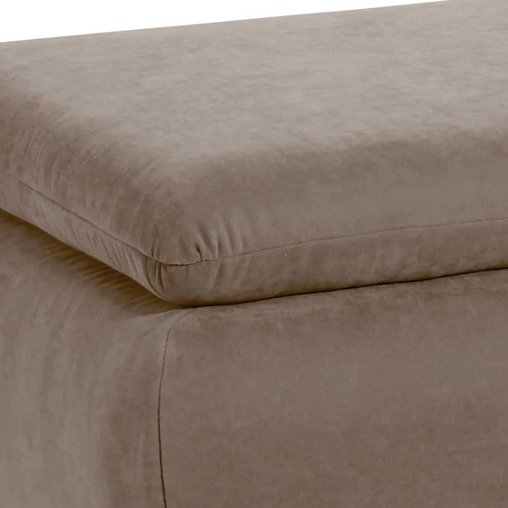 Wohnen Hocker<Couchhocker in Beigegrau mit Chrom - Hayley