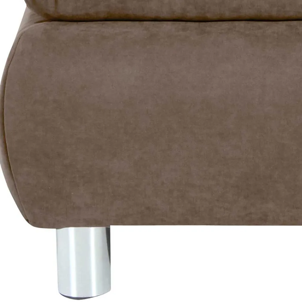 Wohnen Hocker<Couchhocker in Beigegrau mit Chrom - Hayley