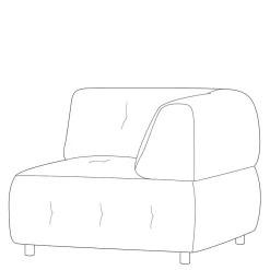 Wohnen Sofas<Couchmodul Ecke in Blassgrün Stoff - Niridena