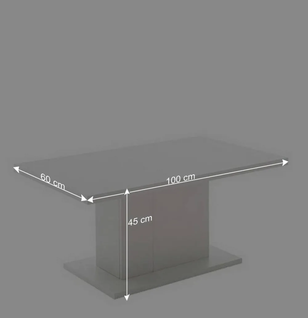 Wohnen Tische<Couchtisch auf Säulengestell in Lichtgrau - Apulco