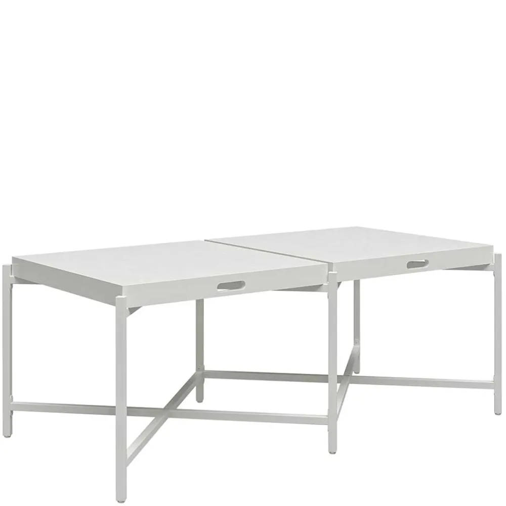 Wohnen Tische<Couchtisch mit zwei Tabletts in Weiß - Vereny