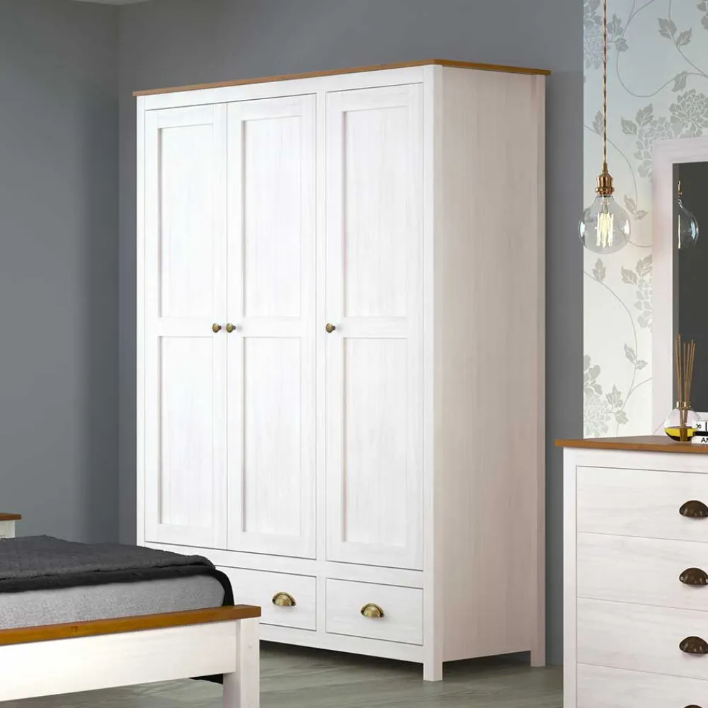 Wohnen Kleiderschränke|Schränke<Country Style Kleiderschrank mit 2 Schubladen - Abelkav