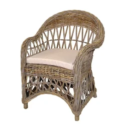 Wohnen Sessel<Country Style Rattansessel in Grey Wash - Lazium