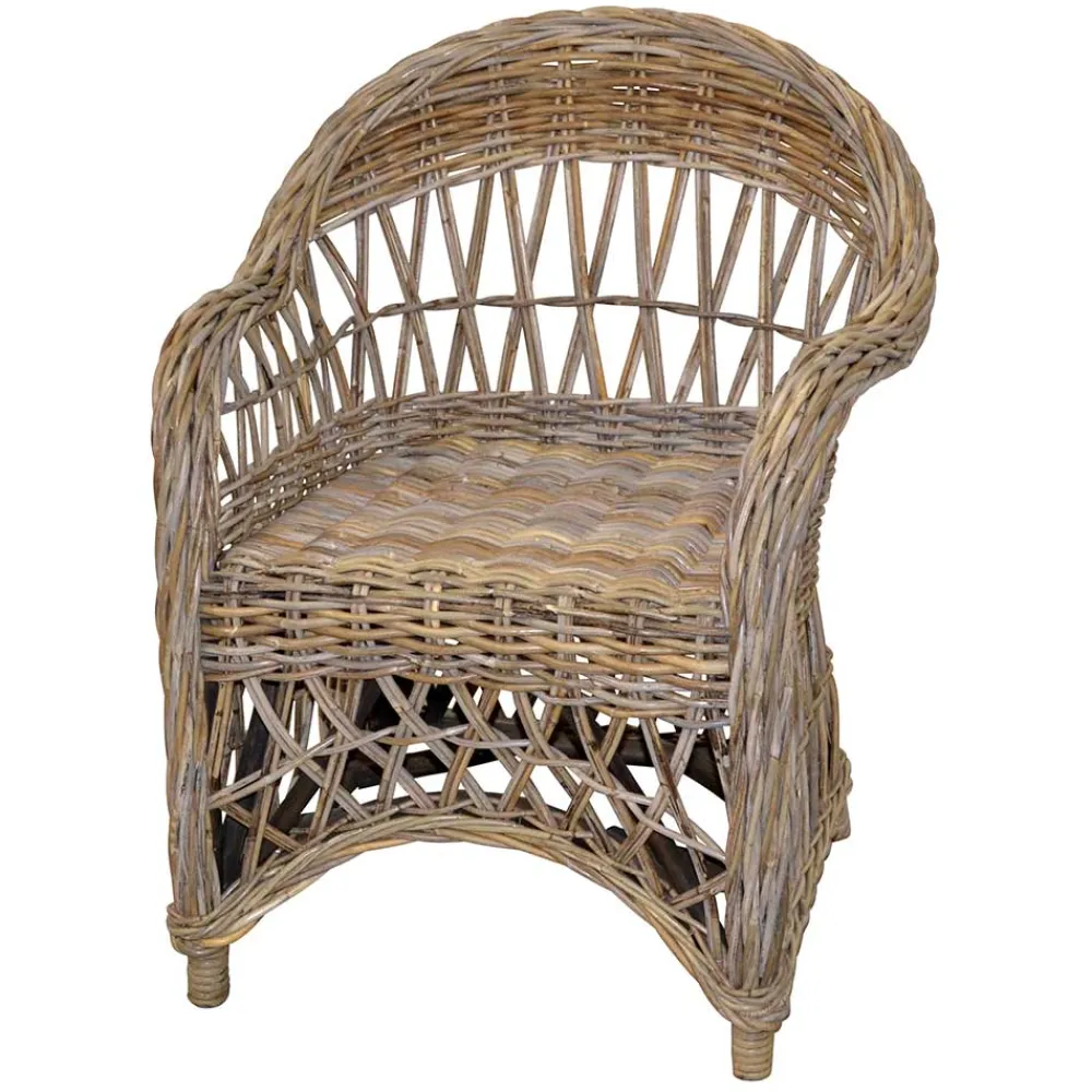 Wohnen Sessel<Country Style Rattansessel in Grey Wash - Lazium