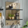 Wohnen Regale<Country Style Wandboard mit 2 Böden & 3 Haken - Garisa