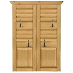 Wohnen Garderoben<Country Style Wandgarderobe Paneel aus Kiefer - Zavieca