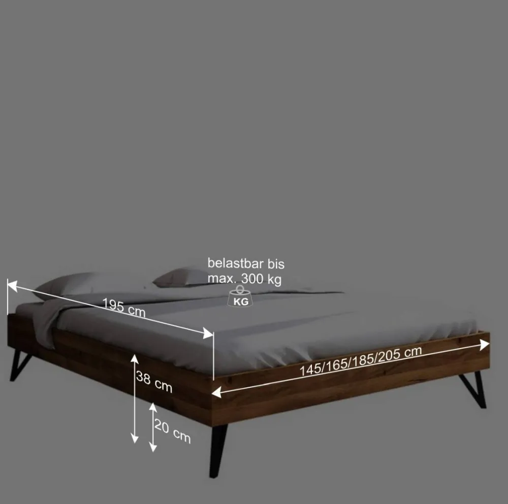 Wohnen Betten<Dachzimmer Holzbett mit 190cm Länge - Mandirov
