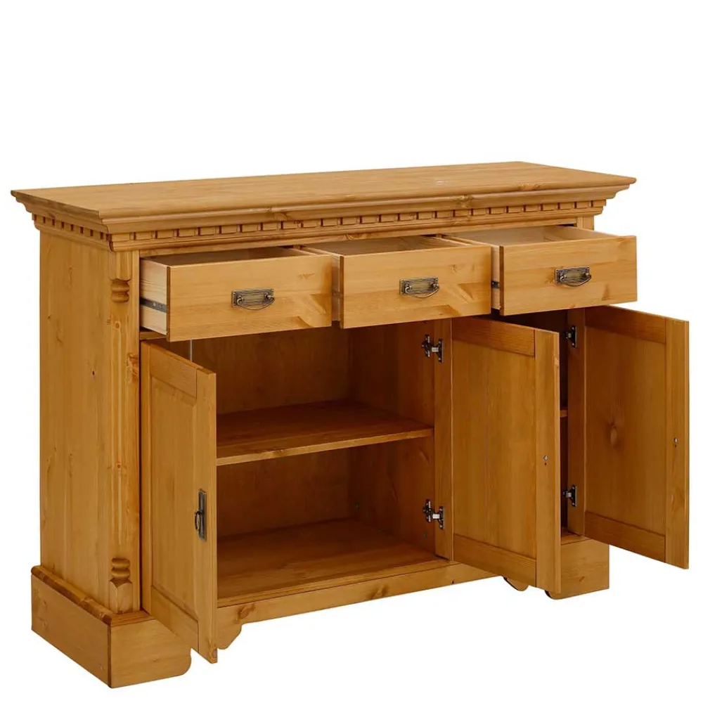Wohnen Sideboards<Dekorative Kombi Kommode aus Kiefer massiv - Fausanda