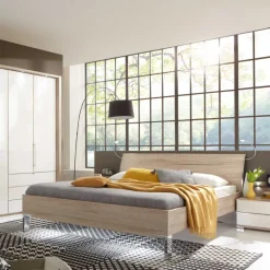 Wohnen Betten<Design Bett Agosta in Eiche Sägerau
