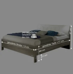 Wohnen Betten<Design Bett Crabira mit Polster