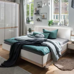 Wohnen Betten<Design Bettgestell inklusive Kopfteil Lampen LED - Crascanu