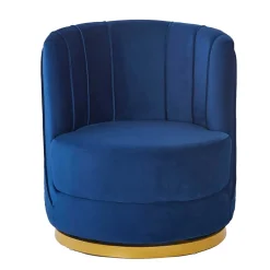 Wohnen Sessel<Design Cocktailsessel in Dunkelblau Samt - Sara