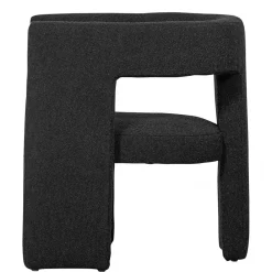 Wohnen Sessel<Design Cocktailsessel in Dunkelgrau Boucle - Seanno