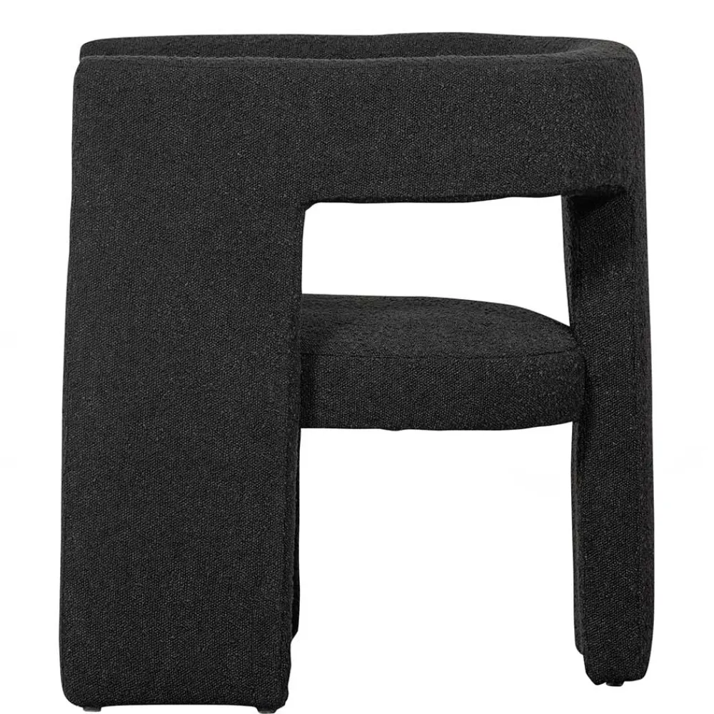Wohnen Sessel<Design Cocktailsessel in Dunkelgrau Boucle - Seanno