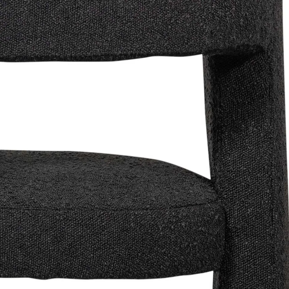 Wohnen Sessel<Design Cocktailsessel in Dunkelgrau Boucle - Seanno