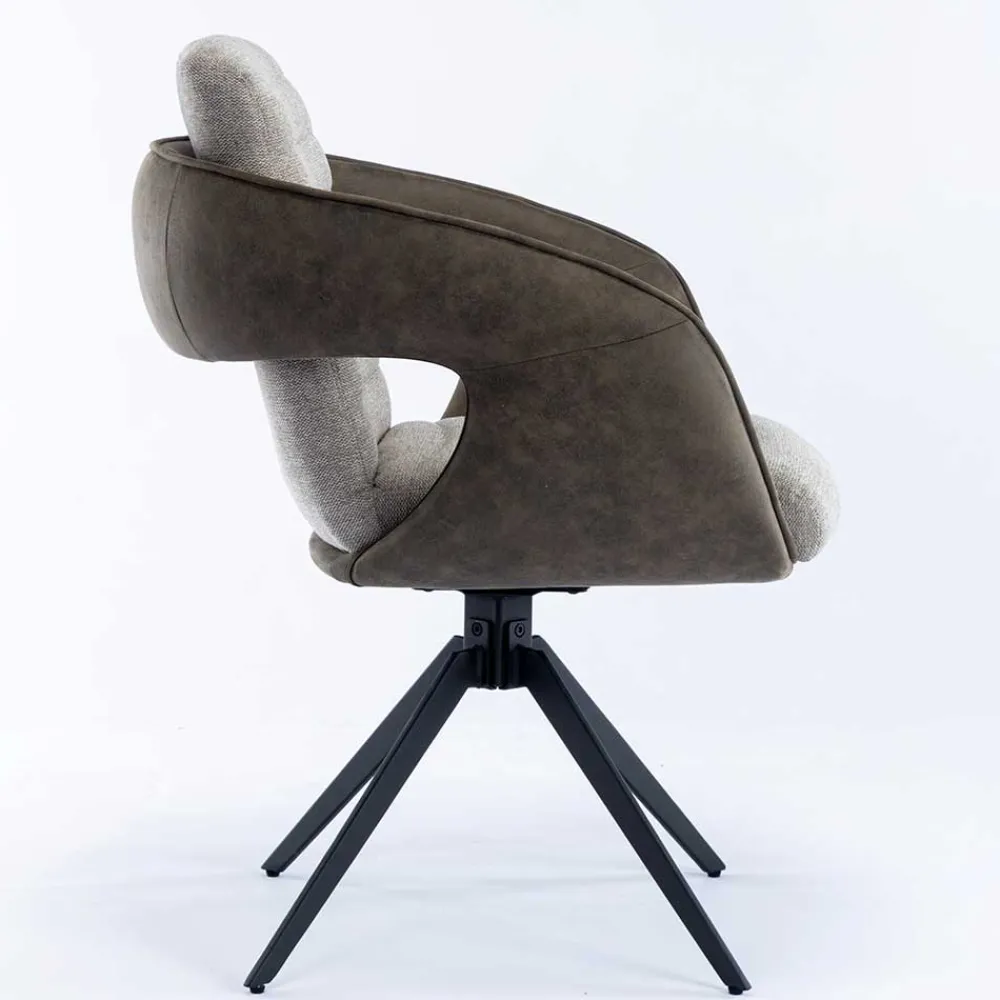 Wohnen Stühle<Design Esszimmer Drehstuhl mit Armlehnen - Bailon (2er Set)
