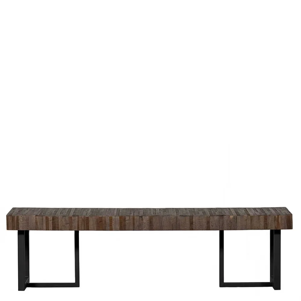 Wohnen Sitzbank<Design Esszimmerbank aus Recyclingholz Teak - Halling