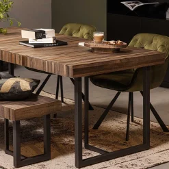 Wohnen Sitzbank<Design Esszimmerbank aus Recyclingholz Teak - Halling